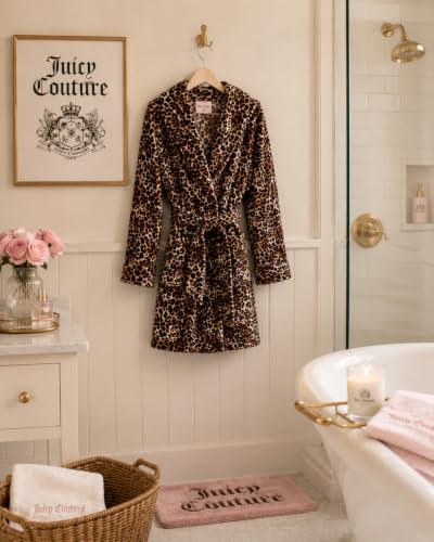 Image of Juicy Couture Women's Super Soft Luxe Plush Shawl Collar Robe