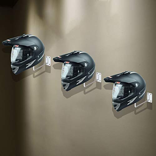 ELCYCO Motorcycle Helmet Holder Wall Mount Accessories Jacket Hanger Rack Helmet Hook (2)