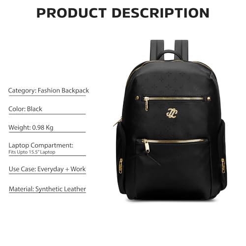 Image of Lavie Signature Women's Colourblock Butte 21L Fashion Backpack for Women | Fits Upto 15.5 Inch Laptop | Fashion Backpack for Work | Ladies purse | Stylish Shoulder Bag | Gift for Women