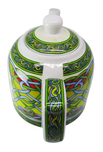 Royal Tara Shamrock Porcelain Teapot - Irish Tea Pot Celtic Knot Tea Kettle With Removable Lid - Made Of New Bone China Dishwasher Microwave Safe Gift By Clara H 12.5 Cm W 20 Cm Capacity 0.65 Lt #TOP2