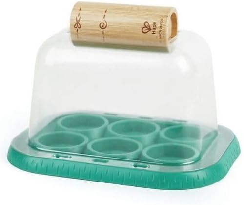 Hape Kits de invernadero de madera para cultivar plantas para niños, actividades de proyecto STEM, juguetes verdes, regalos de ciencia de jardinería