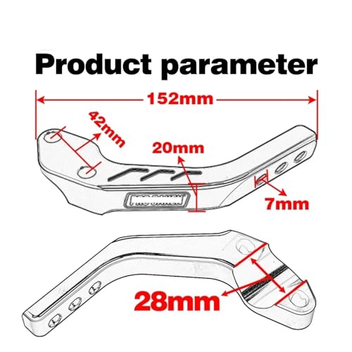 Fijación de paramanos 28mm para evitar roturas de manetas de moto 3