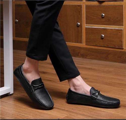 Leather Round Toe Loafers Outdoor Classic Slip-on Lightweight Anti-Slip Party Shoes Wedding Loafers for Mens4