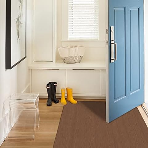 GOYLSER 83x28 inch Rug Runners for Hallways Non Slip, Front Door Runner Rug Washable Carpet Runner for Hallway, Rubber Backed Low Pile Laundry Room Runner Rug Mat Cover