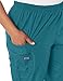 Cherokee Women's Workwear Elastic Waist Cargo Scrubs Pant, Teal Blue, Medium