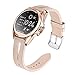for Michael Kors Access Bradshaw, Blueshaw Slim Vintage Leather Strap Replacement for Women Man, Wristband Accessories Compatible with MK Access Touchscreen Bradshaw/MK Bradshaw 2 Smartwatch (Pink)