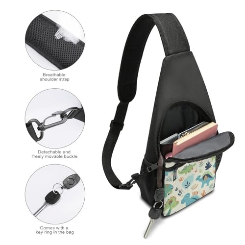 Mochila bandolera ligera con diseño de dinosaurio miniatura 4