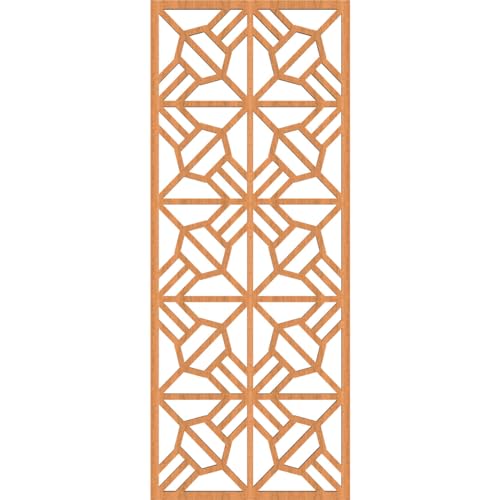 Image of 15 3 /8 inchW x 39 3 /8 inchH x 3 /8 inchT Auburn Decorative Fretwork Wood Wall Panels, Cherry