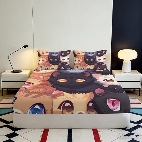 Drap housse chat mignon en microfibre pour des nuits douces - 4