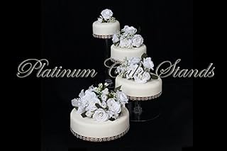 4 Tier Clear Spiral Cascade Wedding Cake Stand (STYLE 400-A)