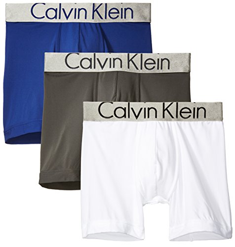 Calvin Klein Men's Steel Micro Boxer Briefs, Dark Midnight/Mink/White, Small