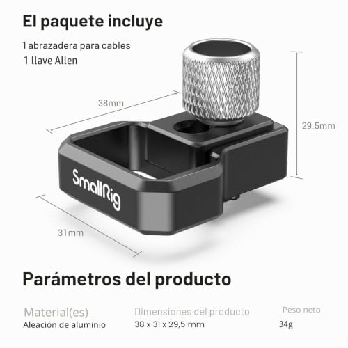 Abrazadera HDMI SmallRig 3000 para Grabación de Vídeo Estable con Jaula A7S III 7