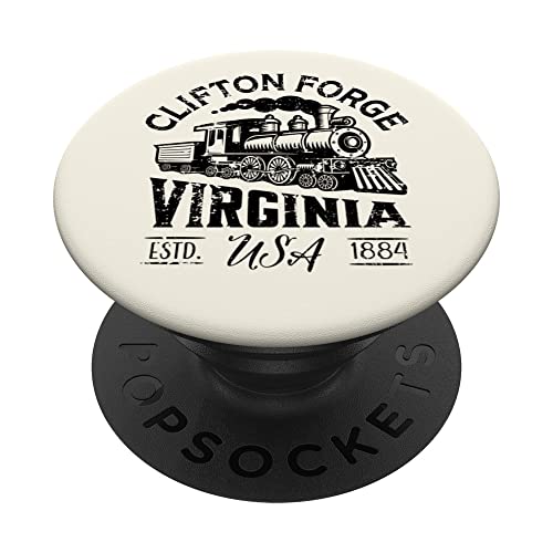 Impressionante Clifton Forge VA ferrovia vecchia locomotiva a vapore design stile treno con testo in stile classico. Ottimo souvenir per il visitatore Clifton Forge, amante dei treni, escursionisti, viaggiatori, turisti, residenti e chiunque ami la Virginia e i vecchi treni vintage.