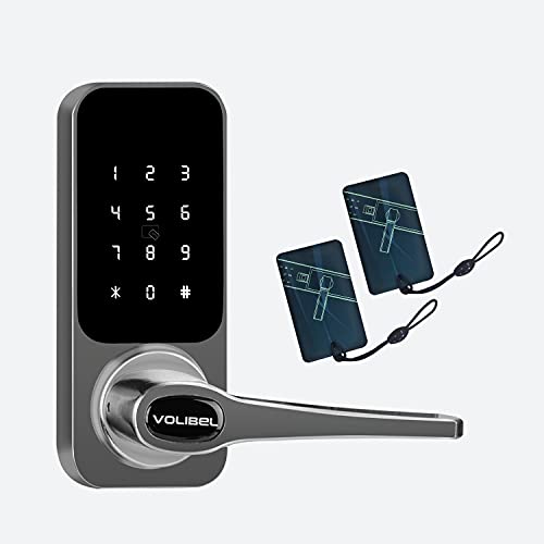 Keyless Door Lock with Handle keypad Electronic Lock Touchscreen Digital with Reversible Lever and Automatic Locking 4-in-1 APP/Password/RFID/Key VOLIBeL A31B(BatteriesÂ noÂ Included)Â 