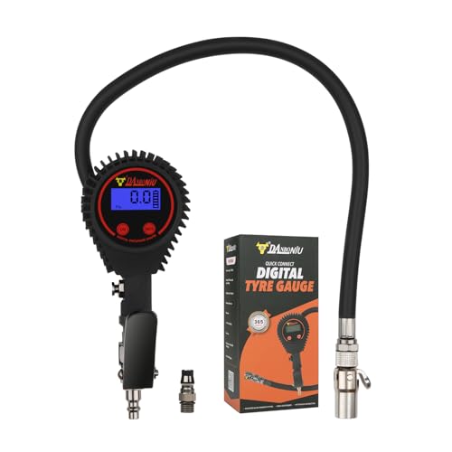 Digital Tire Inflator Gauge (0-250 PSI), Heavy-Duty Air Compressor Accessory