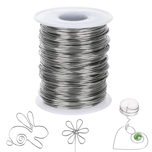 1 Rouleau Fil Acier Inoxydable Bijoux, Fil De Fer Souple Loisir Creatif 100 Mètres X 0,8 mm avec Bobine pour La Fabrication De Bijoux De Perles De Bracelet