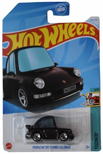 Hot Wheels Porsche 911 Turbo 3.6 Tooned Negro miniatura 1
