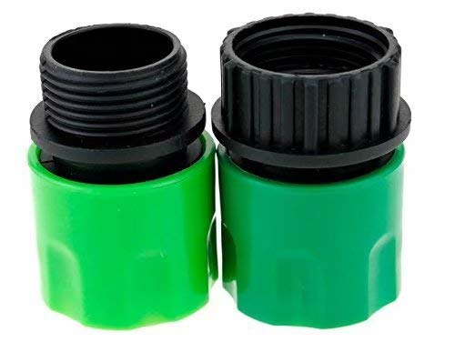 Uteruik Garden Expandable Stretch Hose Adaptors Connector Quick Connect Tap and Spray Appliance (Green)