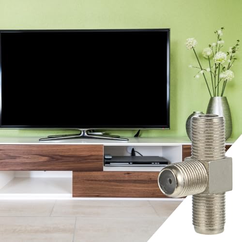 Adaptador coaxial tipo F hembra divisor de 3 vías para cable de televisión y video en casa 5