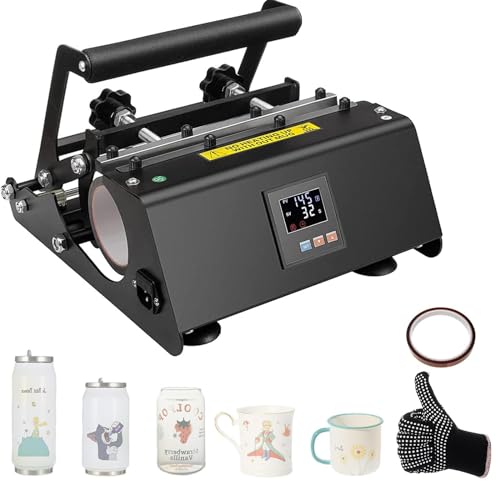 Hihone Prensa de calor para vasos de 11 a 30 onzas, prensa de calor para vasos de 16 onzas, 20...