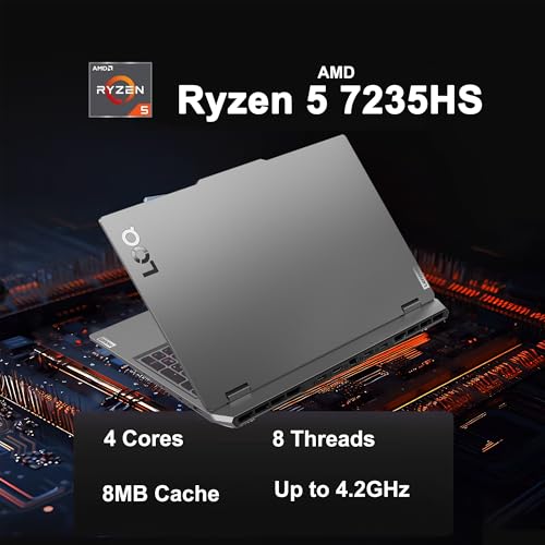 Lenovo LOQ Gaming Laptop 15.6" FHD 144Hz Ryzen 5 16GB 512GB SSD RTX 4050 miniatura 4