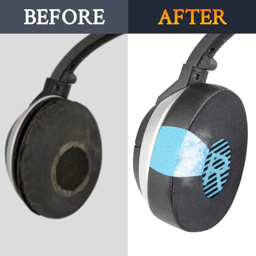 Image of SOULWIT Cooling-Gel Ear Pads Replacement for Bose On-Ear 2 (OE2 & OE2i) / SoundLink /SoundTrue On-Ear Headphones, Earpads Cushions with High-Density Noise Isolation Foam - Black