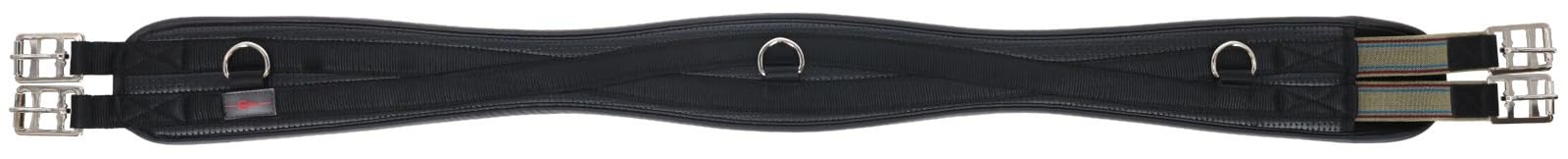 Kerbl Sattelgurt Curly schwarz mit Rollschnallen
