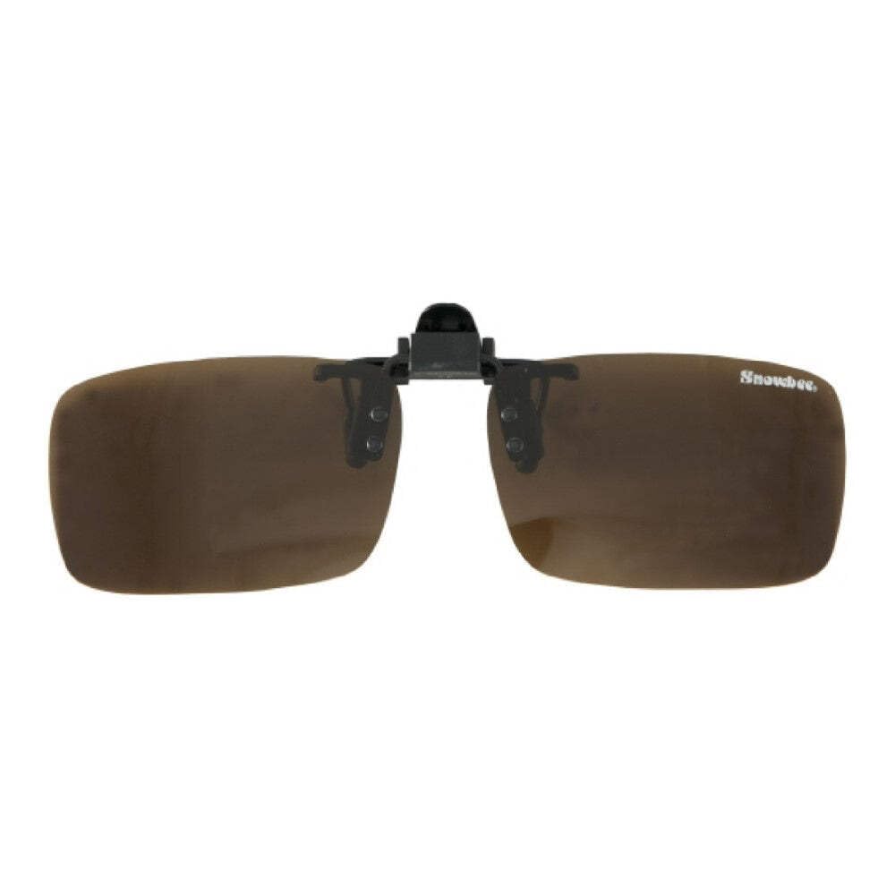 Snowbee Clip-On Polarised Sunglasses – Lightweight Clip-On Lenses for Prescription Glasses – Glare Reduction, UV Protection – For Fishing, Driving & Outdoor Use – Amber or Smoke Lens Options (Amber)