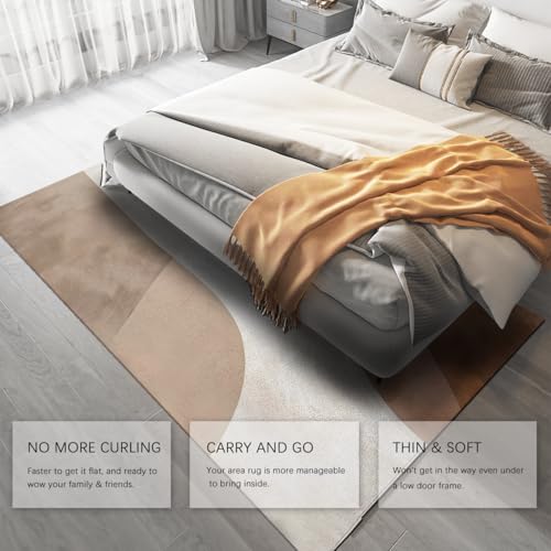 Tapis pour salon doux lavable en machine 160x200cm style abstrait - 5