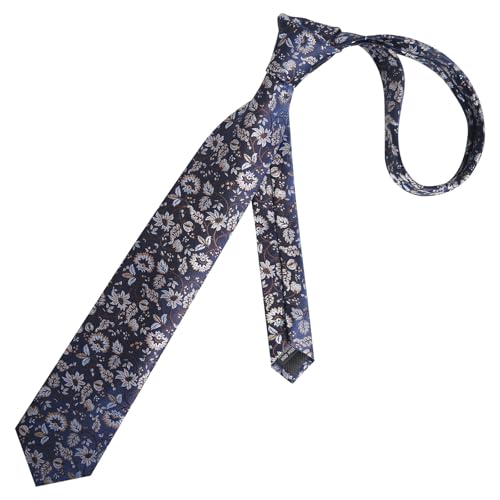 Image of Alizeal Mens 3.15inches Leaf Flower Pattern Tie Set | Floral Pattern Pocket Square Perfect for Fall Winter Business and Holiday Events