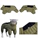 Hundemantel, warme Hundejacke, 4 Beine bedeckt, wasserdicht, Winddicht, reflektierende, warme Hundeweste, Hundeschneejacke für kleine, mittlere und große Hunde.Olive Green M