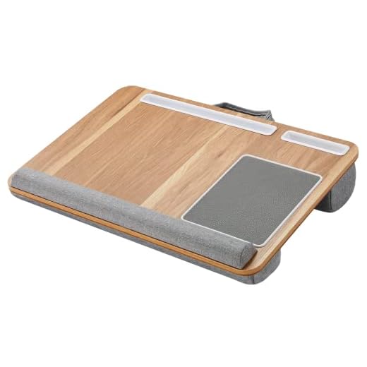 HUANUO Plateau pour Ordinateur Portable avec Coussin, Tapis de Souris & Repose-Poignet intégrés pour Ordinateur Portable jusqu'à 17" avec Support pour Tablette, Stylo & Téléphone