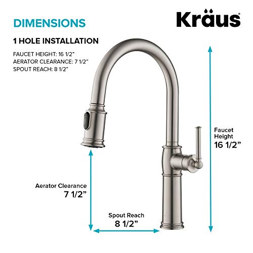 Kraus KPF-1682SFS Sellette Traditional Spot Free Stainless Steel Single Handle Pull-Down Kitchen Faucet thumb #5