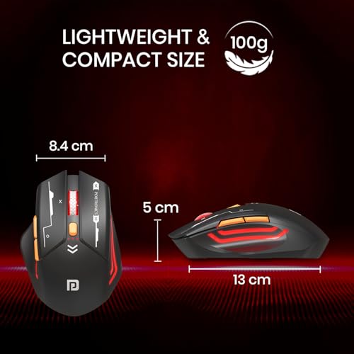 Portronics Vader Max Wireless Rechargeable Mouse, Black - Image 8