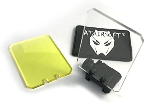 ATAIRSOFT Airsoft Dot Sight Reflex Scope Square Shape Screen Protector 20mm QD Mount BK