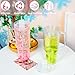 Maucircol 40 Oz Acrylic Snowglobe Tumbler with Handle, 4 Pack Pre-Drilled Double Wall Acrylic Clear Cup Tumbler for Glitter Snow Globe Diy