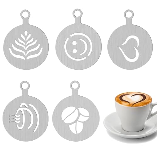 Stencil Per Torte 5 Pezzi - Modelli Fiori, Cuori, Natale - Per Decorare Con Zucchero A Velo O Cacao - Foto 10