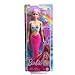 Barbie Mermaid Doll with 7-Inch-Long Pink Fantasy Hair & Colorful Accessories for Styling Play Like Headband & Barrettes
