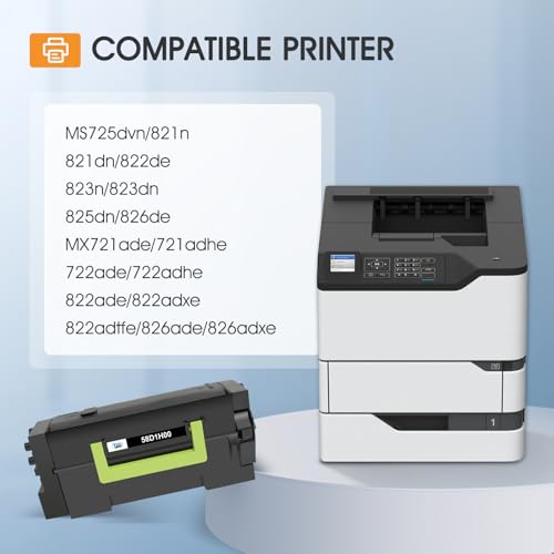 Image of 58D1H00 Black High Yield Toner Cartridge for Lexmark MS821 MS823 58D1000