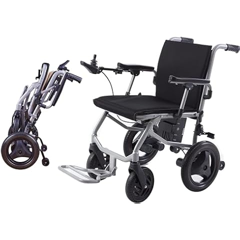 Burch Bike Kano Lightweight Foldable Electric Wheelchairs for Adults, 2x150W Power Wheelchair Travel/User Friendly, Long Range Electric Wheelchair, All Terrain Motorized Wheelchair for Seniors (Black) Cover