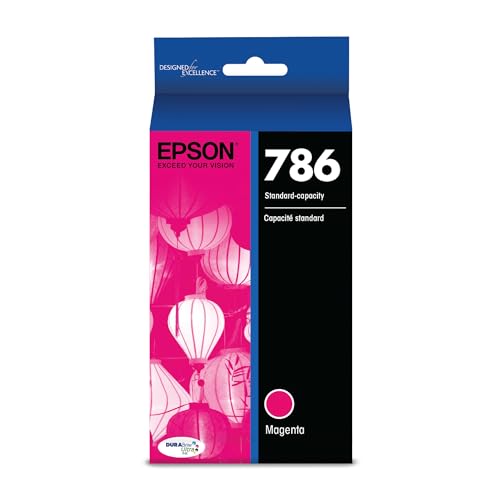 EPSON 786 DURABrite Ultra Ink Standard Capacity Magenta Cartridge (T786320) Works with WorkForce WF-5110, WF-5190, WF-5620, WF-5690