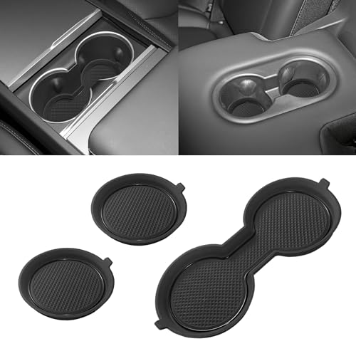 Insertos para portavasos Tesla Model 3 y Model Y 3 piezas silicona miniatura 1
