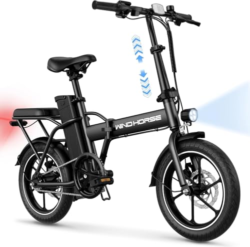 WINDHORSE 16" Folding Electric Bike for Adults, 630W Peak Power,