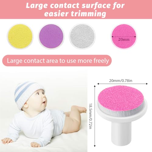 Miniatura 6 de Jeyorzy 12 Piezas Almohadillas Cortaúñas Bebe Electrico Almohadillas De Repuesto Para Recortador De Uñas Para Bebés Lima De Uñas Accesorios