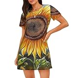 Photo Gallery jtnwec you are my sunshine camicia da notte con stampa girasole da donna camicia da notte a maniche corte, nero, s Photo Gallery jtnwec you are my sunshine camicia da notte con stampa girasole da donna camicia da notte a maniche corte, nero, s