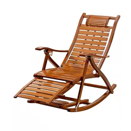 La mejor selección de Mecedoras disponible en línea para comprar. 44 Komfort Silla Mecedora de Bambú, Relajante de Exterior, Reclinable y Plegable