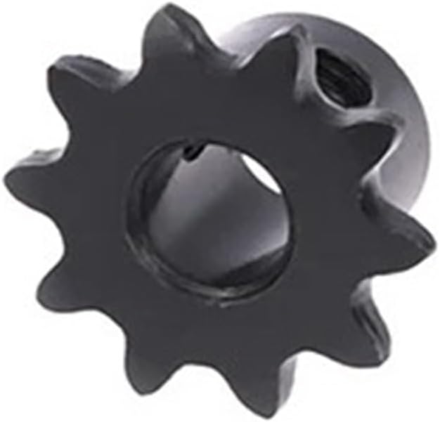 Mechanical Roller Chain Sprockets Tooth Roller Chain Sprocket,Black 1pc 04C Chain Gear 45# Steel 10 Teeth Industrial Sprocket Wheel with Top Wire Bore 5mm 6mm 8mm 10mm(6mm)