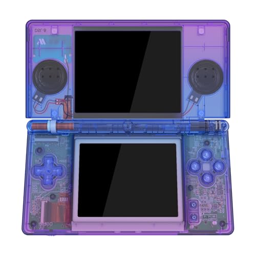 Image of eXtremeRate Gradient Translucent Bluebell Replacement Full Housing Shell for Nintendo DS Lite, Custom Handheld Console Case Cover with Buttons, Screen Lens for Nintendo DS Lite NDSL - Console Without