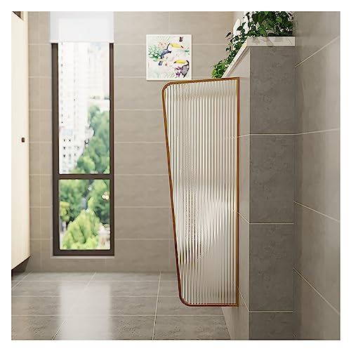 Paravent pour urinoir en verre translucide et cadre noir, cloison murale de 80 à 180 cm