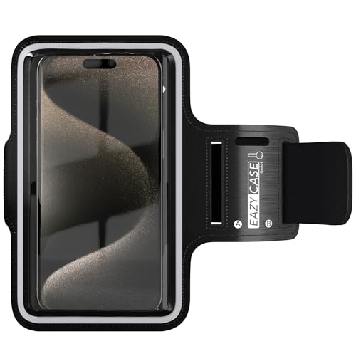 EAZY CASE Brassard de sport universel pour smartphones jusqu'à 6,5 - Support pour téléphone portable - Bracelet de sport - Bracelet de jogging - Étanche - Avec ouverture pour écouteurs - Unisexe -